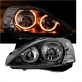 Μπροστινά Φανάρια Set Για Opel Corsa C 00-06 Angel Eyes Μαύρα H7/H7 Depo - Headlights - Xenon - Bulbs